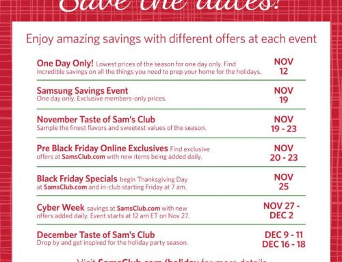 Sam’s Club Holiday Hours & Sales Announced!